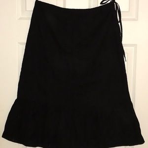 Black Eyelet Skirt